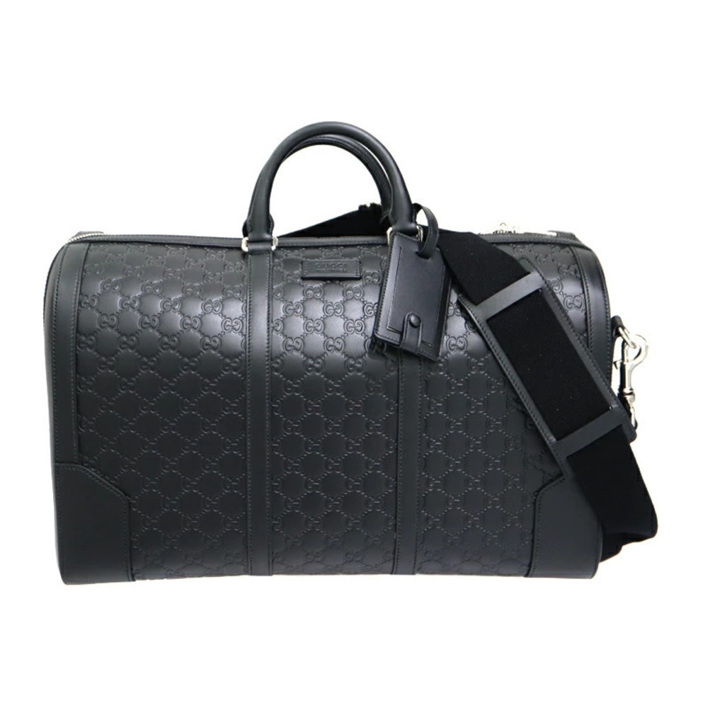 Gucci Guccissima Boston Bag Leather Black